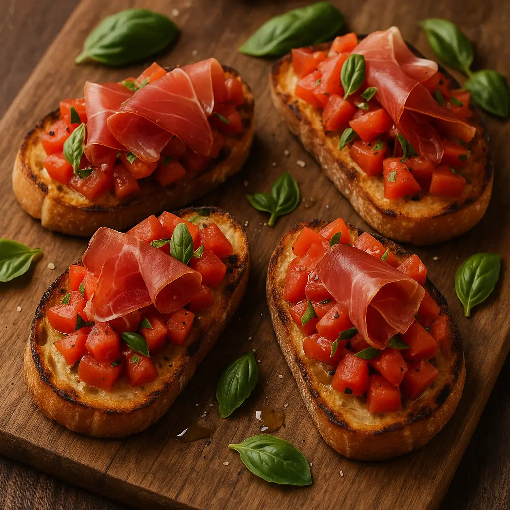 Bruschetta mit Tomaten & Südtiroler Speck