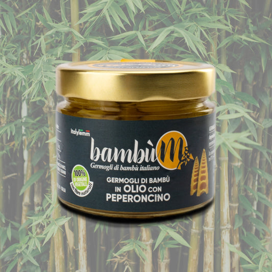 NEU Bambussprossen in Öl mit Chili – 260g