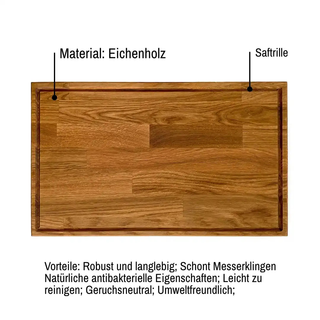 Schneidebrett Eichenholz - Mahlzeit 4TheTaste